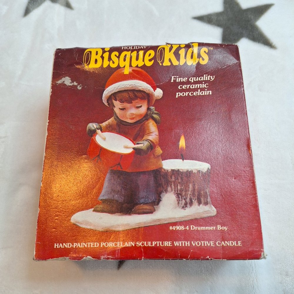 VINTAGE 1979 COMAR INDUSTRIES Holliday DRUMMER BOY‎ CANDLE HOLDER FIGURINE